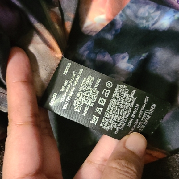 TED BAKER LONDON Women's Jacquard Floral Print Lace Purple Black Blazer size 2 - Picture 8 of 8